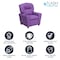 Flash Furniture Kids Recliner, 25" to 39" x 28", Upholstery Color: Lavender BT-7950-KID-LAV-GG - alternate 5